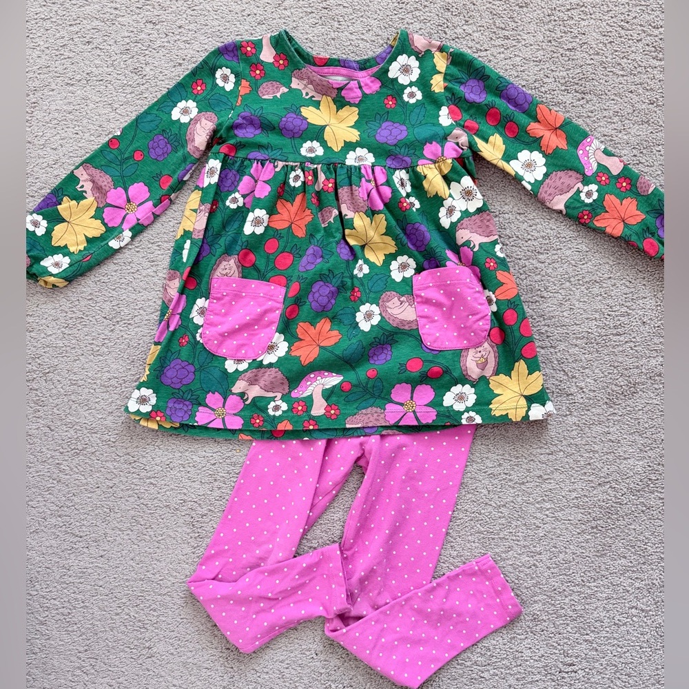Mini Boden Woodlands Print Legging Set